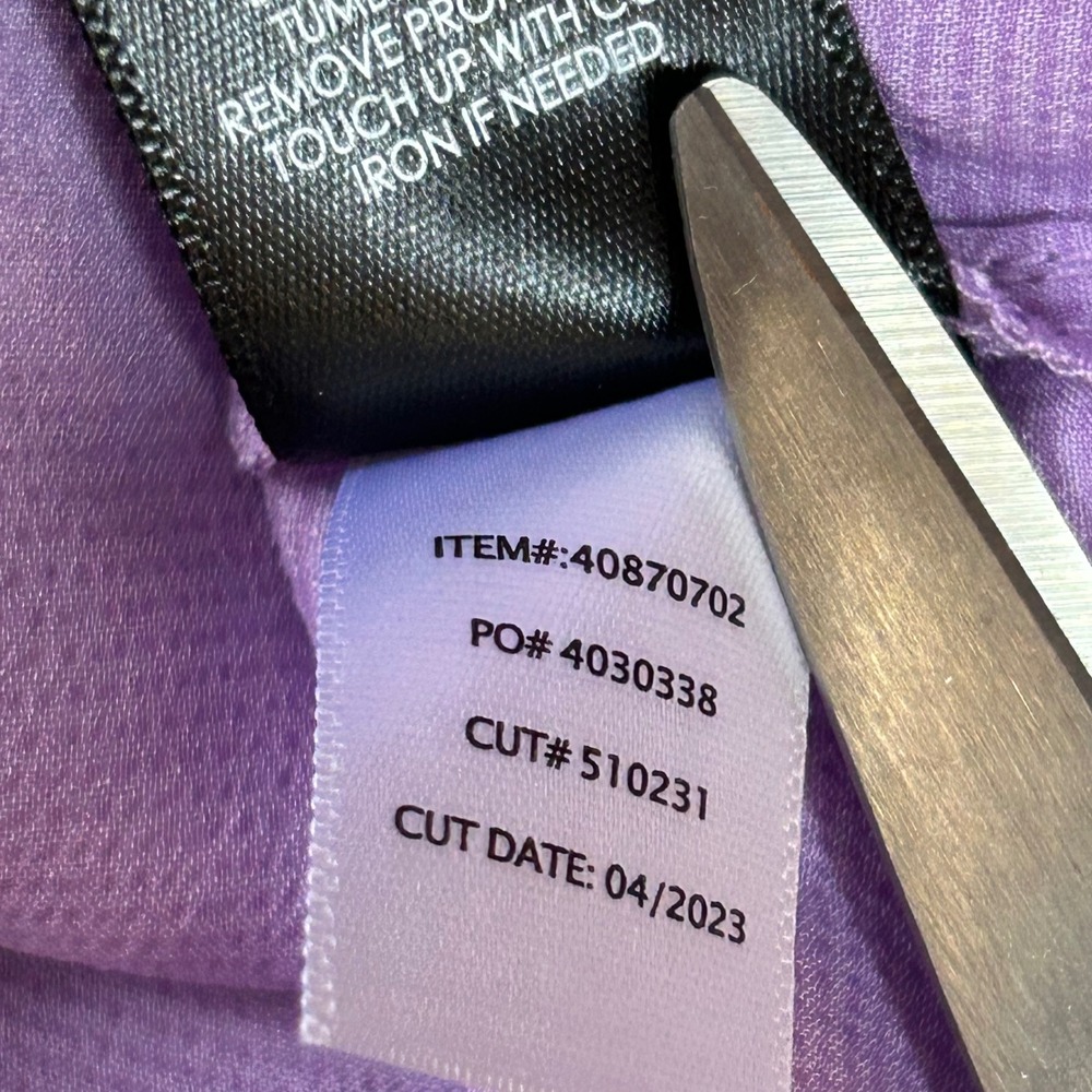 Torrid Lilac Purple Satin Tie Neck Long Sleeve Blouse Plus Size 00 Med/Large - Picture 9 of 9